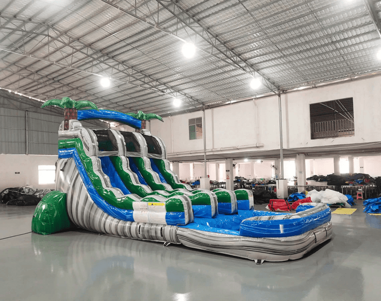 15′ Aloha Splash Center Climb Water Slide w/pool