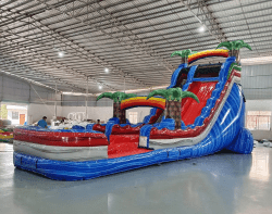 18' Baja Splash Single Lane Water Slide w/pool