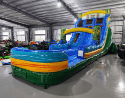 Tiki20Shot20Waterslide20FRONTRIGHT201 1710808434 18′ Tiki Shot Dual Lane Hybrid Water Slide w/pool