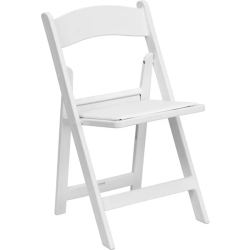 White Resin Folding Chair