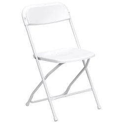 Regular White Plastic Folding Chair